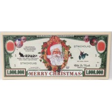 UNITED STATES OF AMERICA 2002 . ONE MILLION 1,000,000 DOLLARS BANKNOTE . MERRY CHRISTMAS